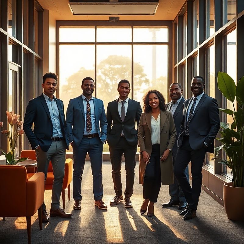Small professional team in a modern Upper Hill Nairobi office